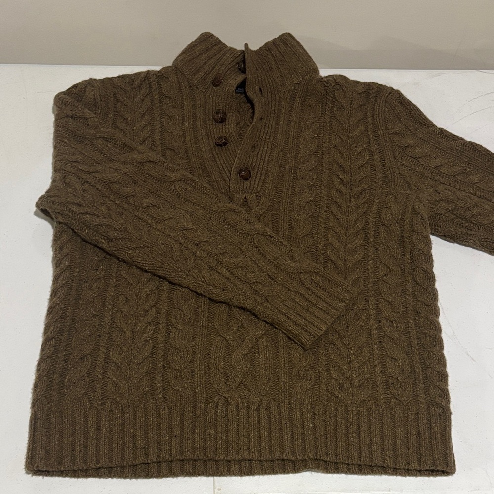 Polo Ralph Lauren Men's Cable Knit Sweater in Brown
